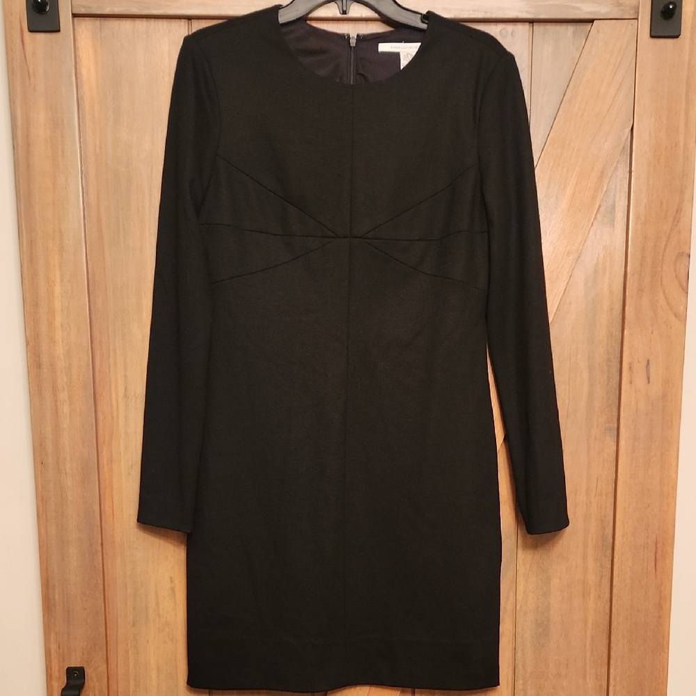 Diane Von Furstenberg Elegant Black Long Sleeve Dress